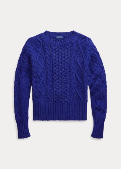 Polo Ralph Lauren Cable-Knit Cotton Striktrøje Dame Danmark (KGZUV9723)